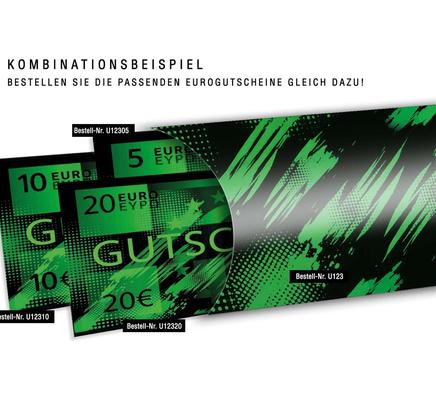 Gutscheinverpackung dreidimensional / Gutschein-Box: Passendes Zubehör