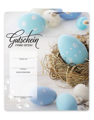 Geschenkgutschein Multicolor zum Falten / Ostern Osterfest: Innenseite der Geschenkgutscheine offen