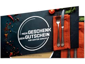 Gutschein DIN-lang zum Falten für die Gastronomie