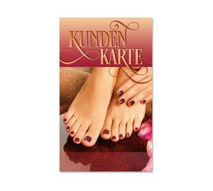 Kundenkarte Kundenkarten Kundenbindung Bonuskarte Treuepass KS574 Fußpflegesalon Fußpfleger Fußpflege Fußpflegeinstitut Podologie Nailart Nagelstudio Findernagelstudio Fingernägel Nageldesign