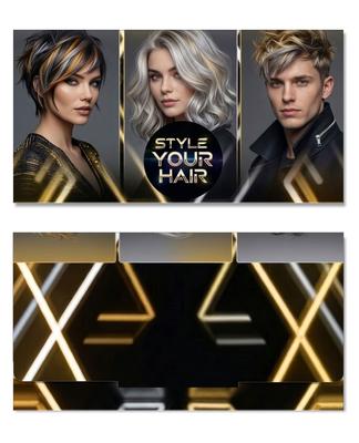 Geschenkgutschein Multicolor zum Falten / Friseur: Außenseiten der Geschenkgutscheine geschlossen