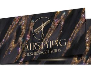 Faltgutschein DIN-lang für Friseure