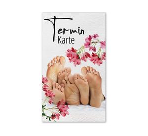 Terminkarte für Fußpflege Podologie
