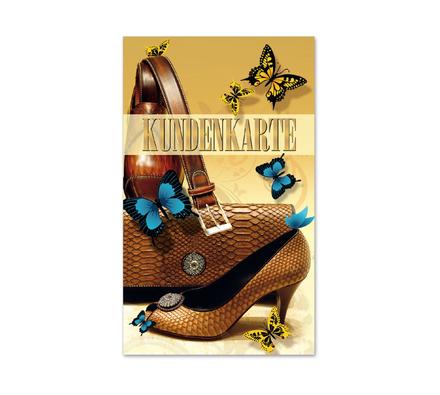 Kundenkarte Kundenkarten Kundenbindung Bonuskarte Treuepass SH572 Schuhe Schuhgeschäft Schuhwaren Schuhhandel Lederwaren Schuhmacher Schuhgutschein