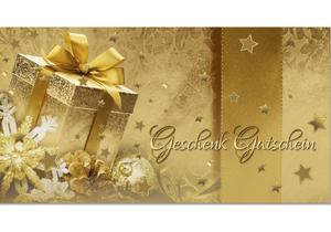 Faltgutscheine mit Weihnachtsmotiv für Unternehmen