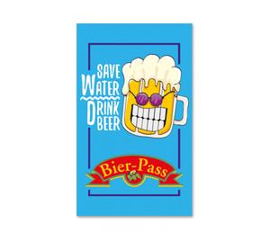 Kundenkarte Bierpässe Zeichnung safe water drink beer