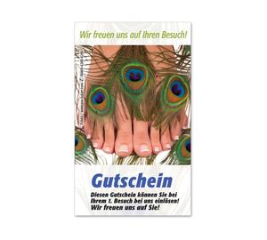 Empfehlungskarten Kundenakquise Kunden gewinnen FU664 Fußpflegesalon Fußpfleger Fußpflege Fußpflegeinstitut Fußpflegegutschein Podologie