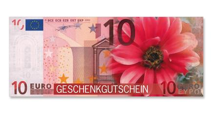 Euro-Gutschein / Blumen Blumenhandlung Blumengeschäft: Vorderseite