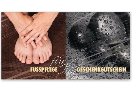 Gutschein Geschenkgutscheine Geschenk Gutscheine für Kunden Druckerei blanko bestellen Karten hauer FU227 Fußpflegesalon Fußpfleger Fußpflege Fußpflegeinstitut Mann Podologie