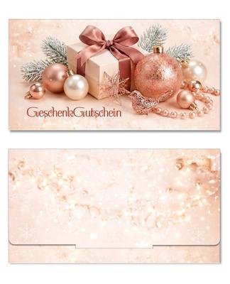Geschenkgutschein Multicolor / Weihnachtsmotiv: Außenseiten der Geschenkgutscheine geschlossen