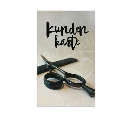 Kundenkarte Kundenkarten Kundenbindung Bonuskarte Treuepass K544 Friseurgutschein Friseurgeschäft Friseursalon Friseur hairstyling Frisör Coiffeur Haarstudio Coiffure Coifför