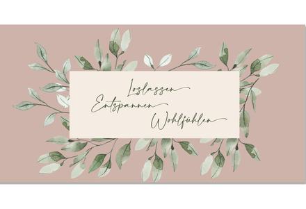 Geschenkgutschein Multicolor zum Falten: Vorderseite der Geschenkgutscheine gefaltet Gutschein Entspannen Wohlfühlen Loslassen