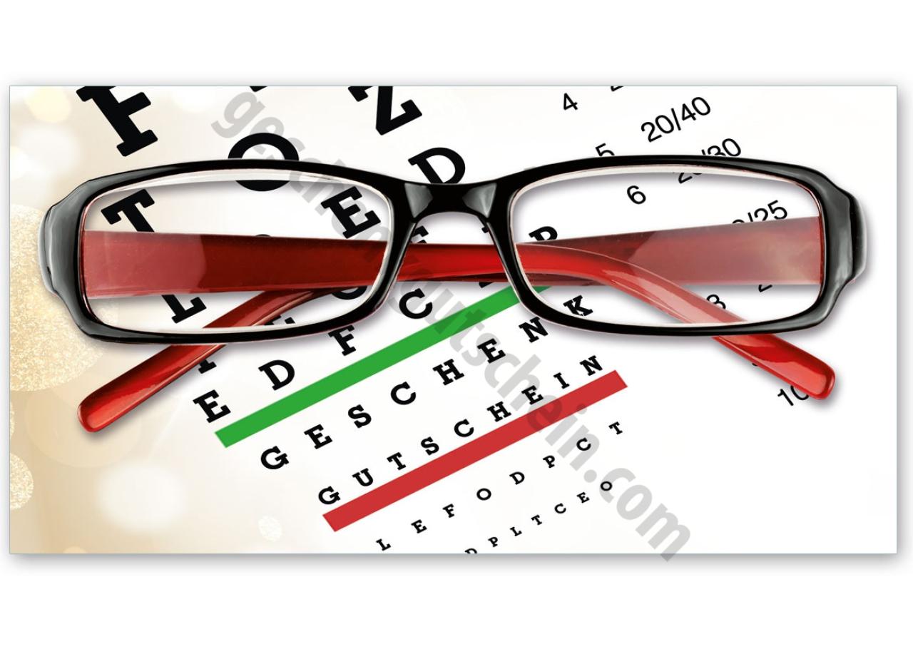 OP223 Geschenkgutschein Multicolor zum Falten / Optiker Brillen Optik