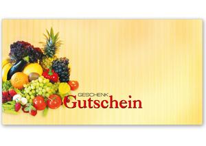 Gutscheinkarte Geschenkgutscheine geschenkgutscheine.com bestellen Klappkarten pos-hauer OG201 Obst und Gemüse