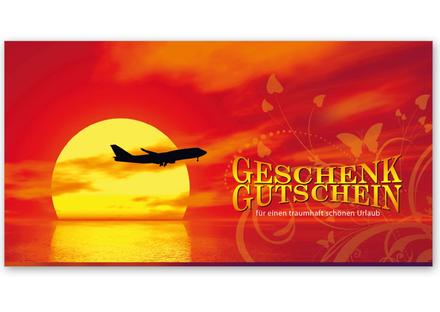 Gutschein Geschenkgutscheine Geschenk Gutscheine für Kunden Druckerei blanko bestellen Karten hauer R216 Reisebüro Reisebürogutschein