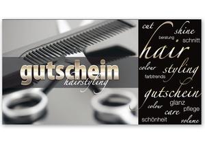 Gutscheinkarte Geschenkgutscheine geschenkgutscheine.com bestellen Klappkarten pos-hauer K260 Friseurgutschein Friseurgeschäft Friseursalon Friseur hairstyling Frisör Coiffeur Haarstudio Coiffure Coifför