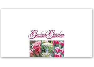 Gutschein bestellen Faltgutschein blanko Gutscheine Card Geschenkgutschein Vorlage Geschenkgutschein-shop BL011 Gärtnerei Gartenbau Gärtner Garten Gärtnereigutschein Pflanzen