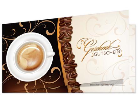 Faltgutschein DIN-lang für Cafés