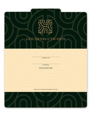 Geschenkgutschein Multicolor zum Falten: Innenseite der Geschenkgutscheine offen