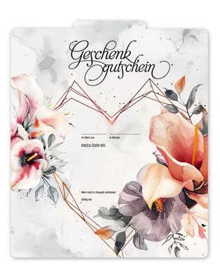 Geschenkgutschein Multicolor zum Falten: Innenseite der Geschenkgutscheine offen