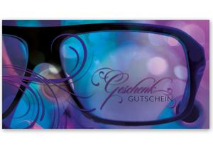 Gutschein bestellen Faltgutschein blanko Gutscheine Card Geschenkgutschein Vorlage Geschenkgutschein-shop OP222 Optiker Brillen Optik
