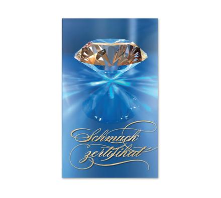 Schmuck-Zertifikat Schmuckzertifikat Schmuckcertificate SC807 Schmuck Jewelen Juwelier Gold und Silberschmiede