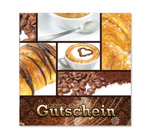 Gutscheinkarte Geschenkgutscheine geschenkgutscheine.com bestellen Klappkarten hauer G401 Café Caféhaus Kaffeehaus Kaffee Eisdiele Eiscafé
