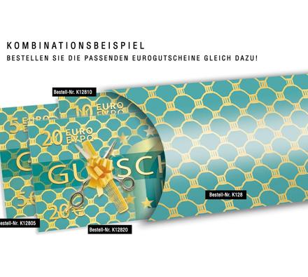 Gutscheinverpackung dreidimensional / Euro-Box / Friseur: Passendes Zubehör