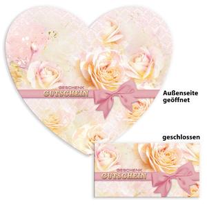 Gutschein bestellen Faltgutschein blanko Gutscheine Card Geschenkgutschein Vorlage Geschenkgutschein-shop FH101 14. Februar Valentinstag