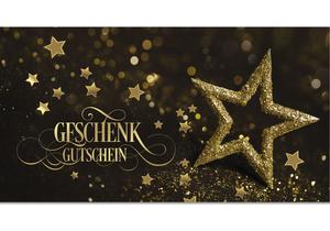 Gutschein für Weihnachten mit Stern