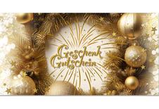 Faltgutschein mit Weihnachtsmotiv 