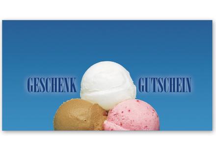 Gutschein bestellen Faltgutschein blanko Geschenkgutschein Vorlage Eisdiele Eiscafé Eisgutschein