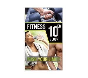 Punktekarte 10er-Blöcke Abokarten Kundenbindung FI401 Fitness Fitnesscenter Fitnessstudio Gymnastikstudio