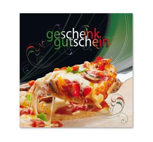 Gutschein bestellen Faltgutschein blanko Gutscheine Card Geschenkgutschein Vorlage Geschenkgutschein-shop G402 Italiener italienische Restaurants Pizzeria Pizzaria italienisches Restaurant