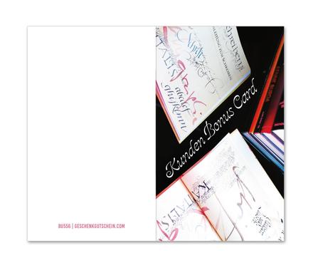Kunden-Bonus-Card - Bereich Bücherei BuchladenBuchhandel Buchhandlung: Außenseiten offen