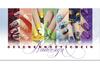 KS283 Geschenkgutschein Multicolor zum Falten / Nagelstudio Findernagelstudio Nageldesign