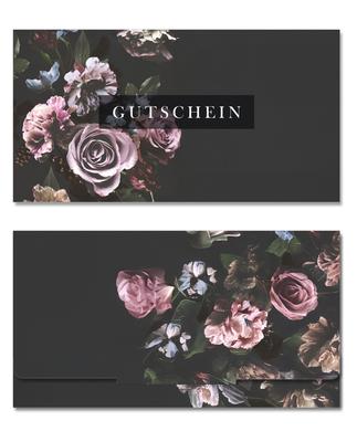 Geschenkgutschein Multicolor zum Falten: Außenseiten der Geschenkgutscheine geschlossen