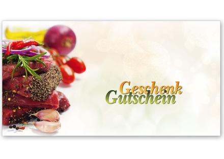 Gutschein bestellen Faltgutschein blanko Gutscheine Card Geschenkgutschein Vorlage Geschenkgutschein-shop M223 Metzgerei Fleischer Fleischhauerei Fleisch und Wurst Fleisch und Wurstwaren