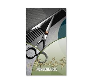 Kundenkarte Kundenkarten Kundenbindung Bonuskarte Treuepass K515 Friseurgutschein Friseurgeschäft Friseursalon Friseur hairstyling Frisör Coiffeur Haarstudio Coiffure Coifför