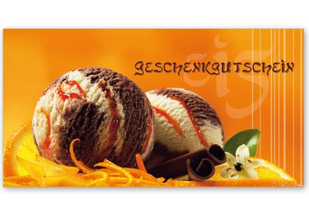 Gutscheinkarte Gutscheine geschenkgutscheine.com bestellen Klappkarten pos-hauer Eisdiele Eiscafé Eisgutschein