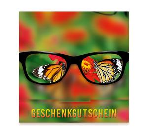 Gutschein Geschenkgutscheine Geschenk Gutscheine für Kunden Druckerei blanko bestellen Karten OP100 Optiker Brillen Optik