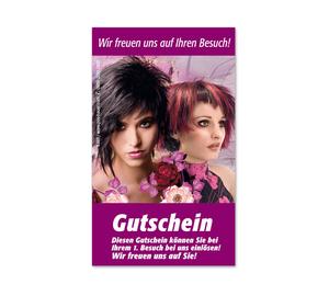 Weiterempfehlung Empfehlungskarte Kundengewinnung K689 Friseurgutschein Friseurgeschäft Friseursalon Friseur hairstyling Frisör Coiffeur Haarstudio Coiffure Coifför