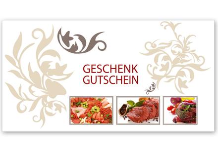 Multicolor Geschenkgutschein Gutscheinvordrucke Gutschein bestellen pos M235 Metzgerei Fleischer Fleischhauerei Fleisch und Wurst Fleisch und Wurstwaren