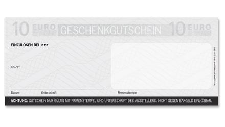 Euro-Gutschein / Blumen Blumenhandlung Blumengeschäft: Rückseite
