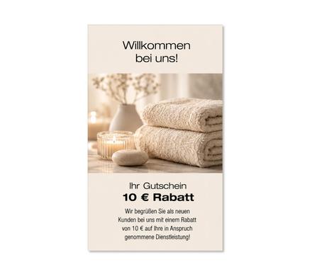 Empfehlungskarte / Kosmetik Wellness Spa Physio: Vorderseite gefaltet KS620 Kosmetik Beauty Kosmetikbedarf Kosmetikinstitut Kosmetiksalon Kosmetikstudio Schönheitssalon Kosmetik-Institut Kosmetik-Salon Kosmetik-Studio Schönheits-Salon Kosmetik-Behandlung Kosmetikgutschein Verwöhngutschein Masseure Massagepraxis Massage Massagen Massageinstitut Massagetherapie Massagegutschein Physio Physiotherapie Physiotherapiegutschein Wellness Spa Wellnessoase Wellnessgutschein