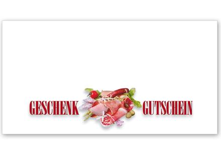 Gutschein bestellen Faltgutschein blanko Gutscheine Card Geschenkgutschein Vorlage Geschenkgutschein-shop M212 Metzgerei Fleischer Fleischhauerei Fleisch und Wurst Fleisch und Wurstwaren