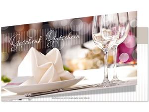 Gutschein DIN-lang, faltbar, für Restaurants, Gasthäuser