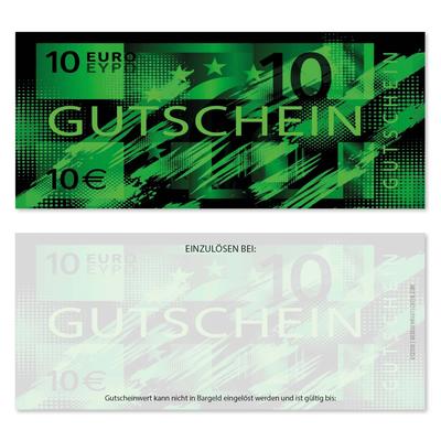 Wertgutscheine / Euro-Box-Gutscheine 10EUR: Ansicht Vorderseite und Rückseite Wertgutscheine für Gutscheinverpackung Gutschein Geschenkgutscheine Geschenk Gutscheine für Kunden Druckerei blanko bestellen Karten geschenkgutscheine.com bestellen Klappkarten hauer für Unternehmen Firma Firmen Kunden Druckerei Werbemittel Büroartikel