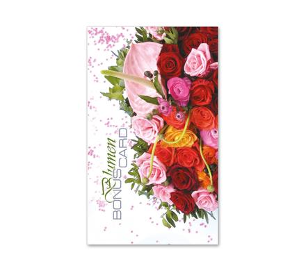 Kundenkarte Kundenkarten Kunden-Cards Kundenbindung Treuekarte Rabattsystem BL57 Blumenhändler Blumenhandlung Blumen Blumengeschäft Blumengutschein