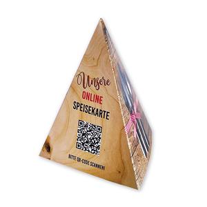 Tischaufsteller mit QR-Code für die Gastronomie